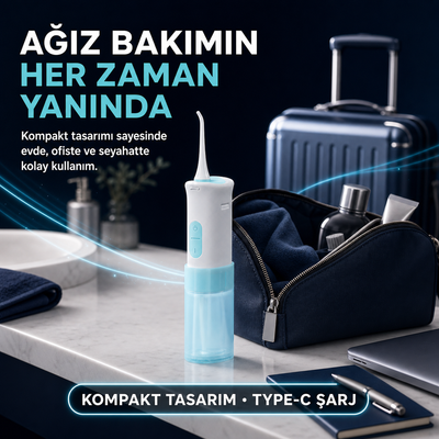 Taşınabilir Şarjlı Ağız Duşu – Etkili Ağız Bakımı