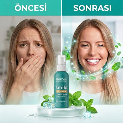 NOX PULL® Menthol Ağız Koku Spreyi - Anında Ferah Nefes & 24 Saat Hijyen (50ml)